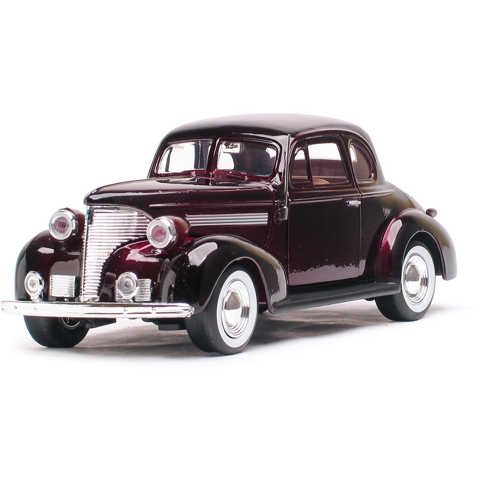 1939 Chevy Coupe - Burgundy 1:24 Scale Diecast Model by Motormax Main Image