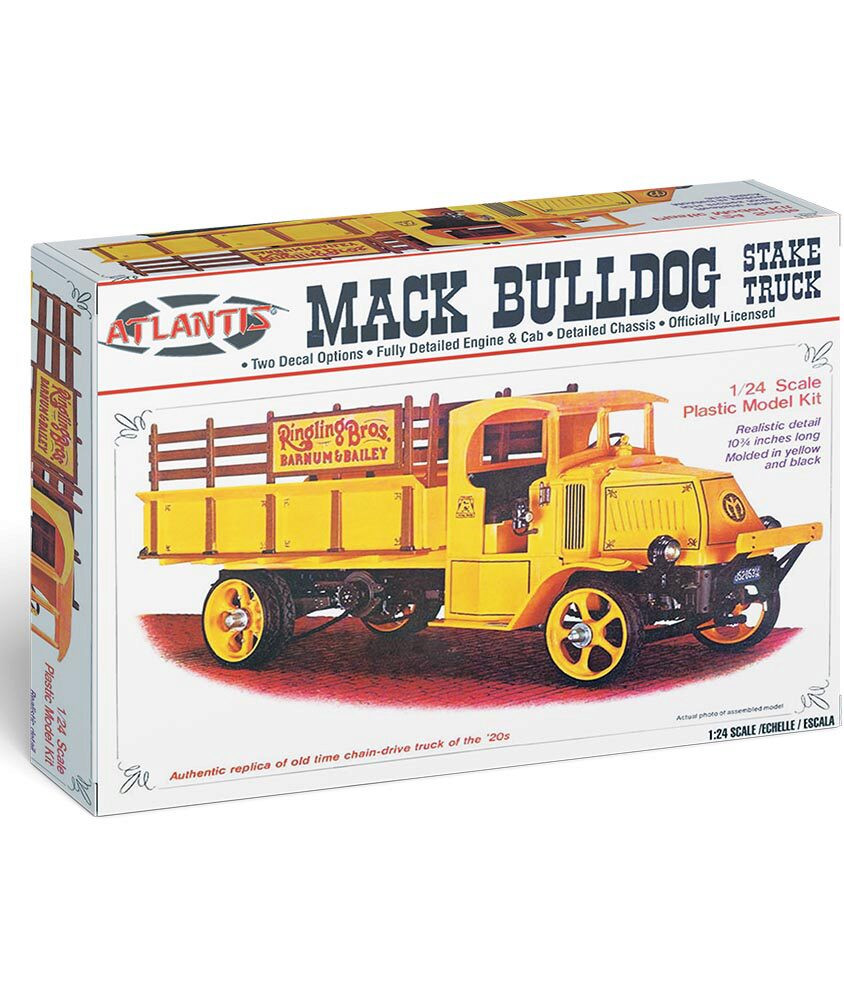 1926 Mack Bulldog Stake Truck Model Kit 1:24 Scale Diecast Model by Atlantis Models Main Image