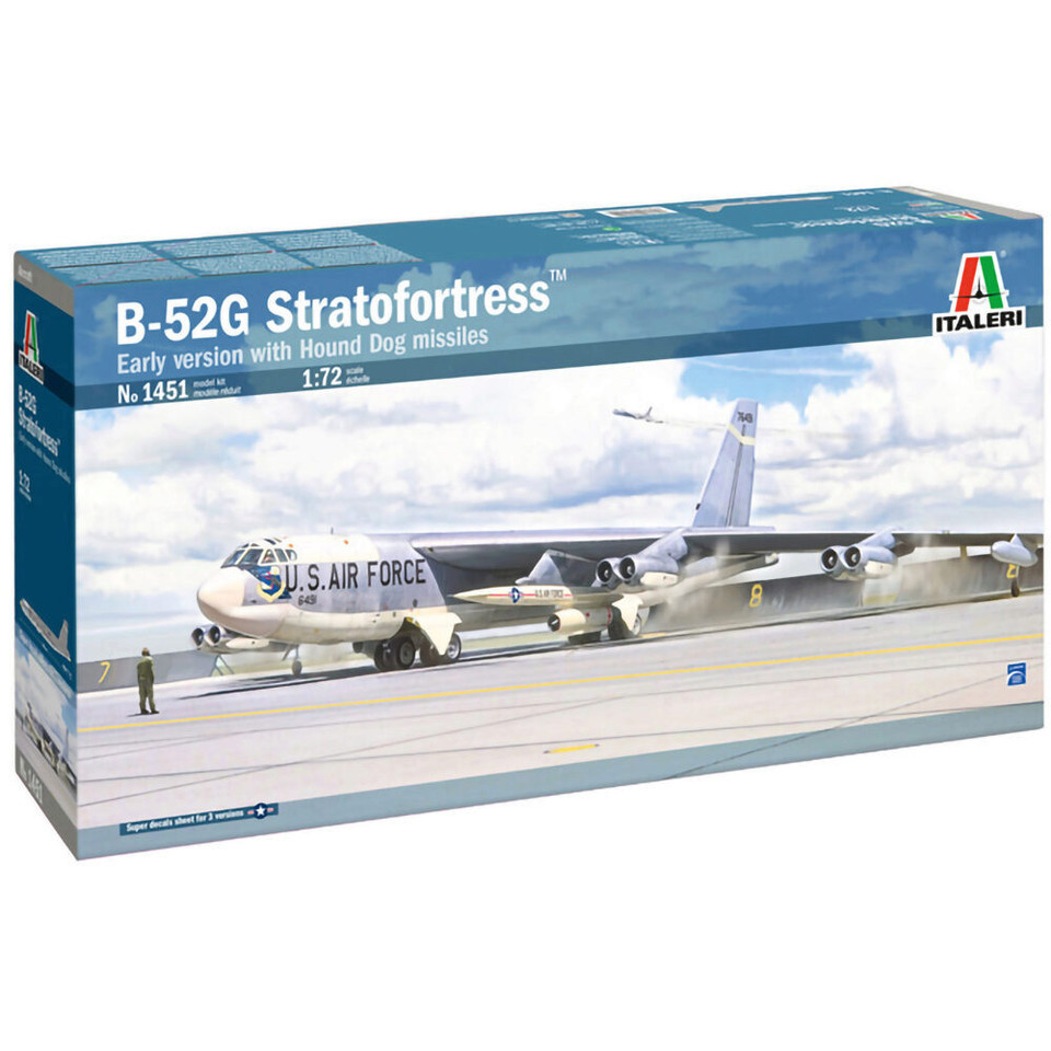 B-52G Stratofortress With Hound Dog 1/72 Kit 1:72 Scale Plastic Model Kit by Italeri Main Image