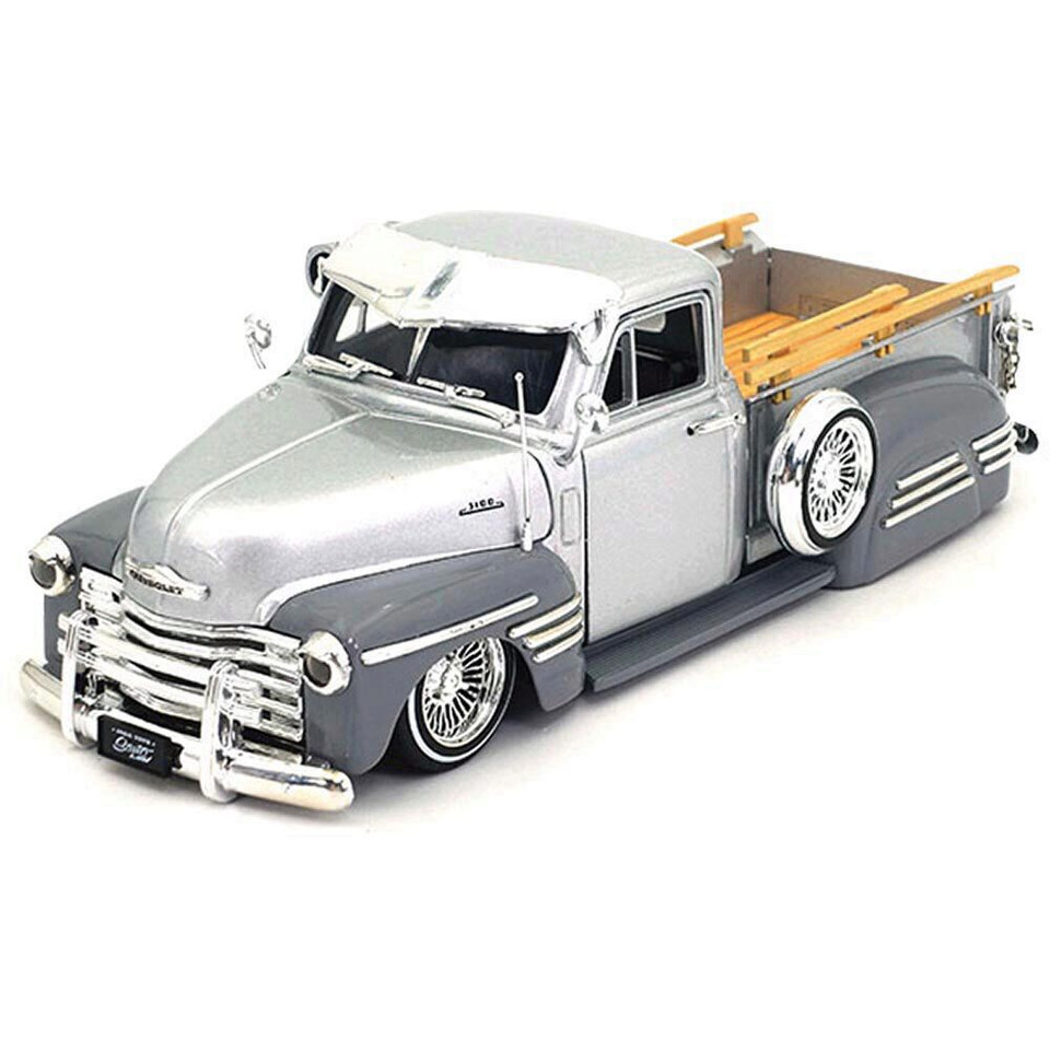 1951 Chevrolet Pickup Lowrider Two-Tone (Silver/White) - Street Low - MiJo Exclusives 1:24 Scale Diecast Model by Jada Toys Main Image
