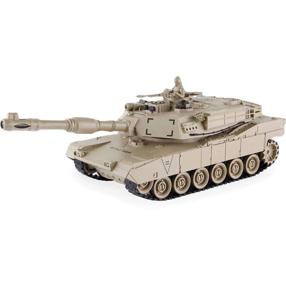R/C 2.4 Ghz Remote Control M1 Infra Red Battle Tank w/Lights & Sound 1:28 Scale Diecast Model by New Capable Main Image