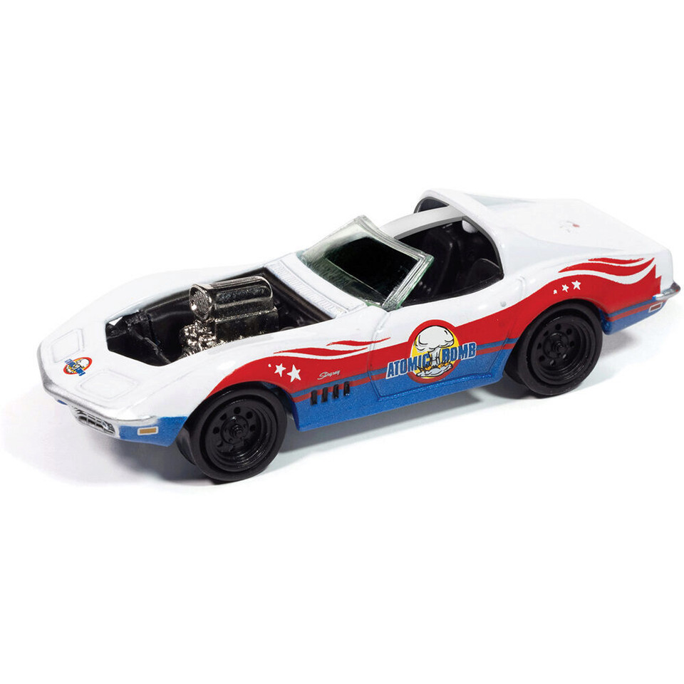 Stuntman Mike's 1969 Chevy Corvette  -Atomic Bomb 1:64 Scale Diecast Model Car by Johnny Lightning Main Image