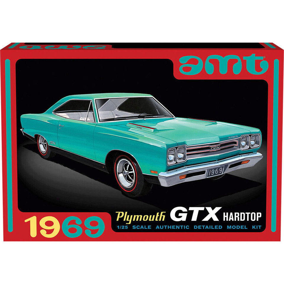 1969 Plymouth GTX Hardtop 1:25 Scale Plastic Model Kit by AMT Main Image