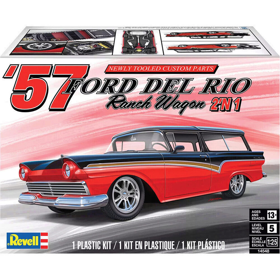 1957 Ford Del Rio Ranch Wagon 2'N1 1:25 Scale Plastic Model Kit by Revell Main Image