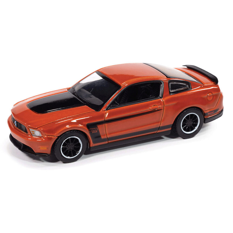 2012 Ford Mustang Boss 302 - Orange 1:64 Scale Diecast Model Car by Auto World Main Image