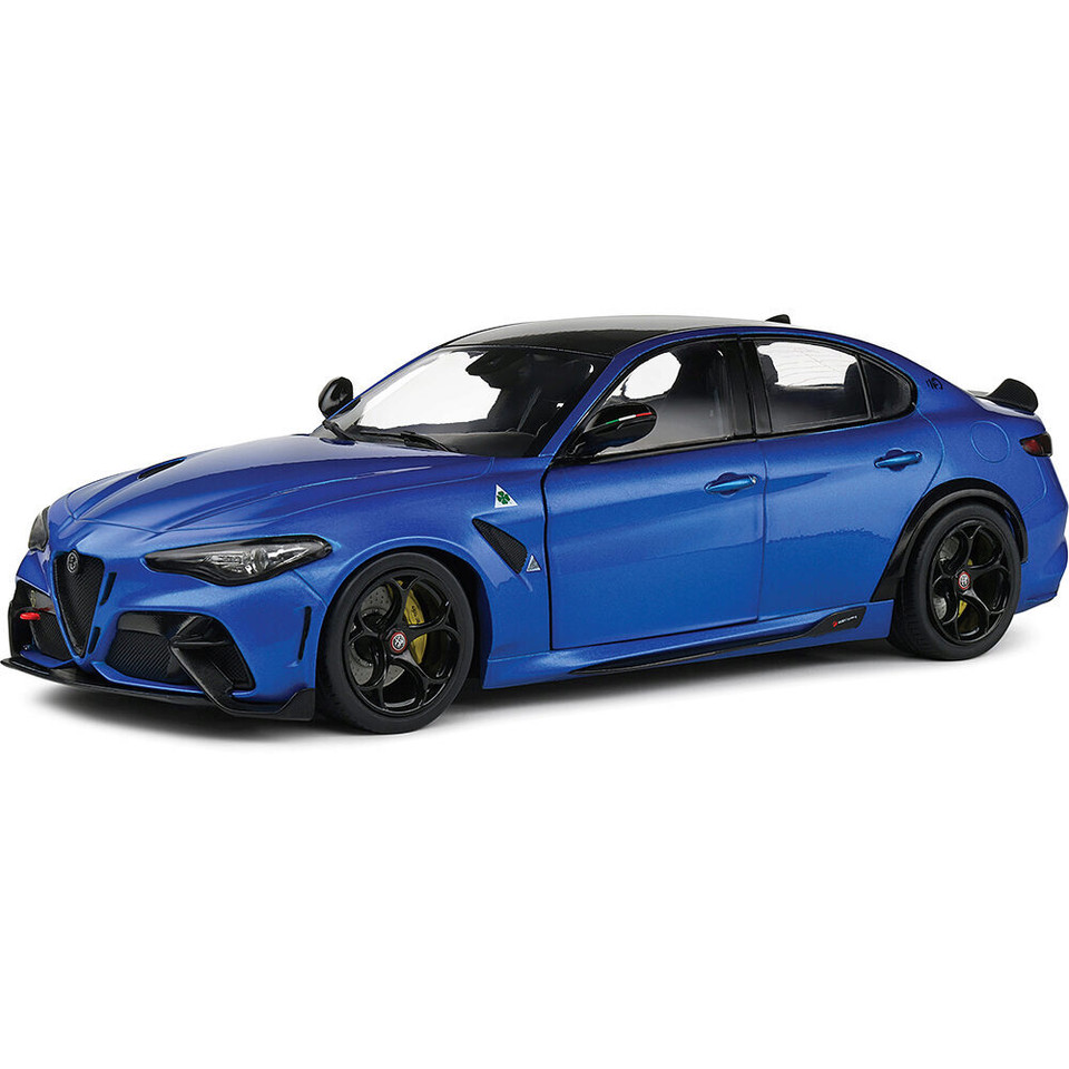 2022 Alfa Romeo Giulia GTA - Blue 1:18 Scale Diecast Model Car by Solido Main Image