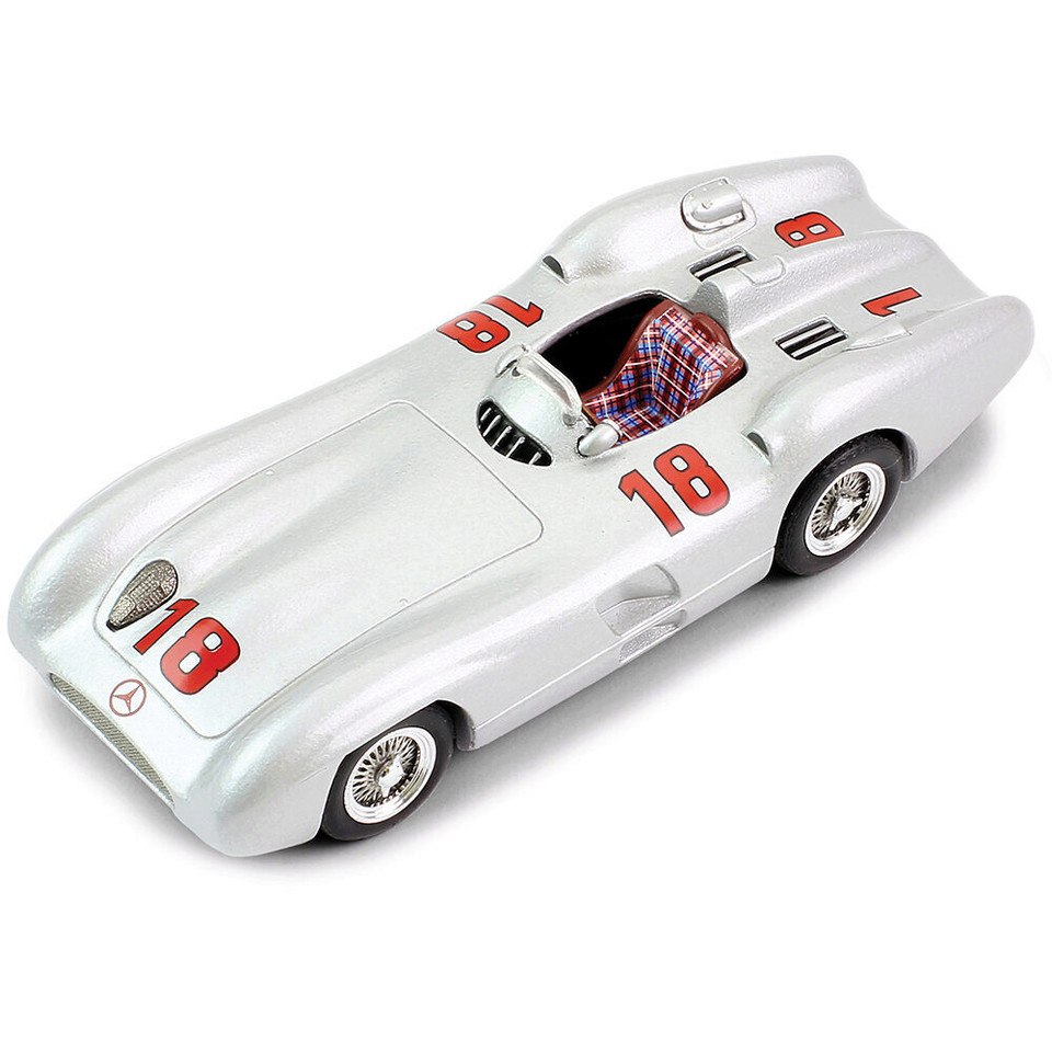 1954 MERCEDES-BENZ W196 R STREAMLINER #18 J.M.FANGIO WINNER FRENCH GP 1:43 Scale Diecast Model Car by IXO Models Main Image