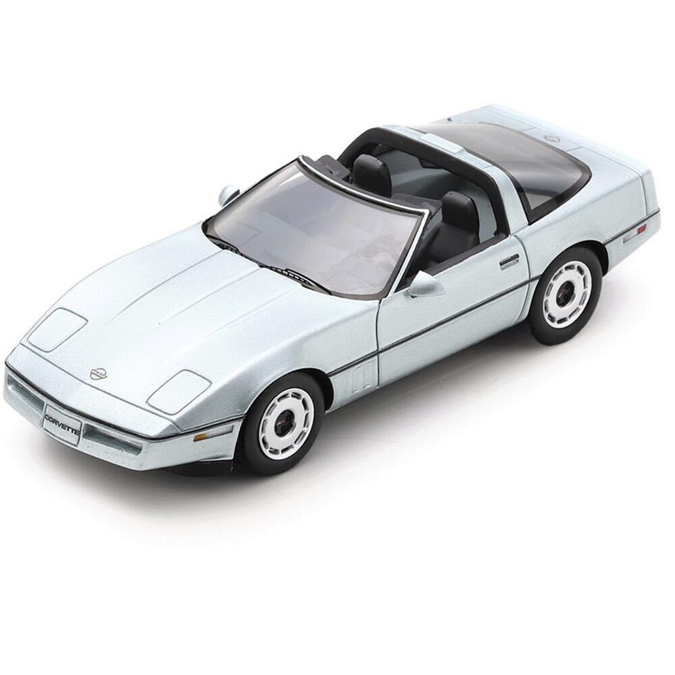 Corvette C4 Silver Open 1:43 Scale Cast Resin Model Car by Schuco Main Image
