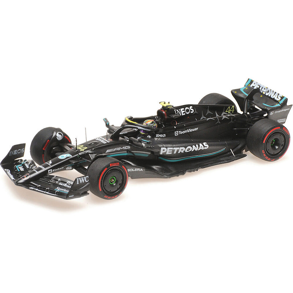 2023 Mercedes-Amg Petronas Formula One Team F1 W14 E Performance - Lewis Hamilton - 2Nd Spain Gap 1:43 Scale Cast Resin Model Car by Minichamps Main Image