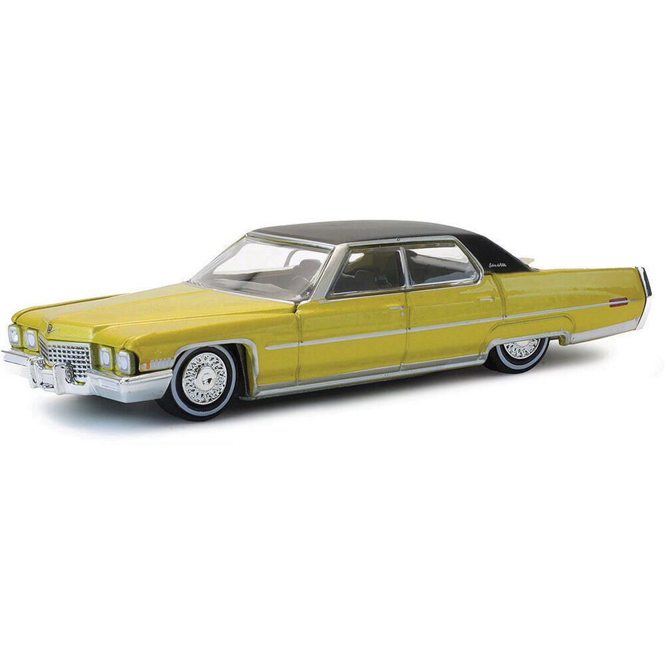 1971 Cadillac Sedan Deville Lowrider - Gold Metallic 1:64 Scale Diecast Model Car by Greenlight Main Image