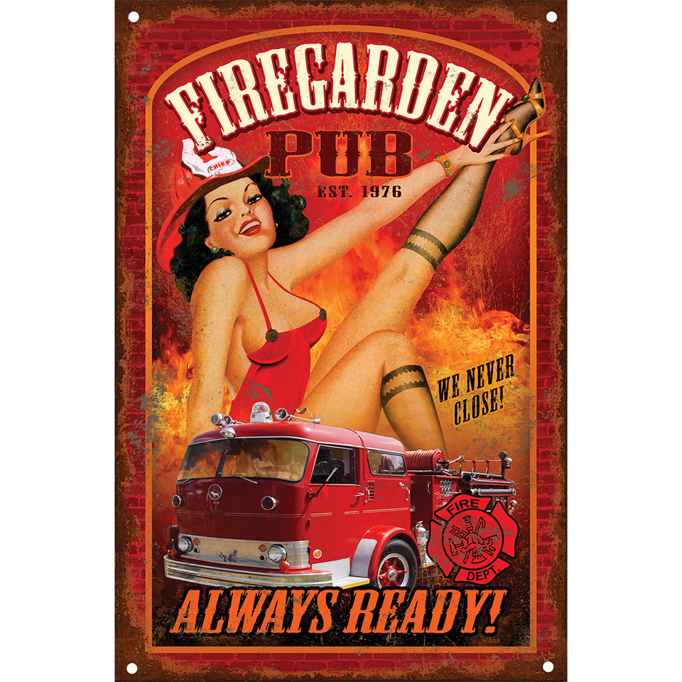 Firegarden Pub Metal Sign  Wall Sign by Vintage Signs Main Image