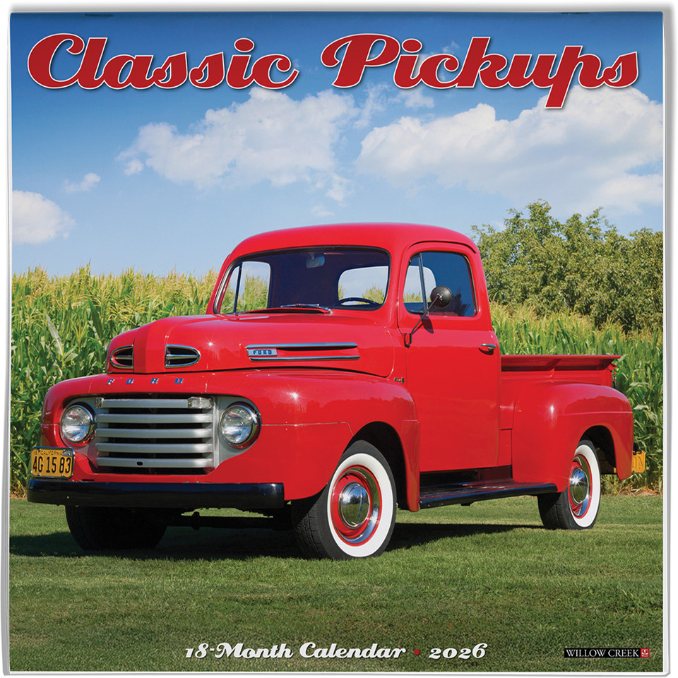 Classic Pickups 2026 Wall Calendar  Stapled Wall Calendar by Willow Creek Press Inc. Main Image