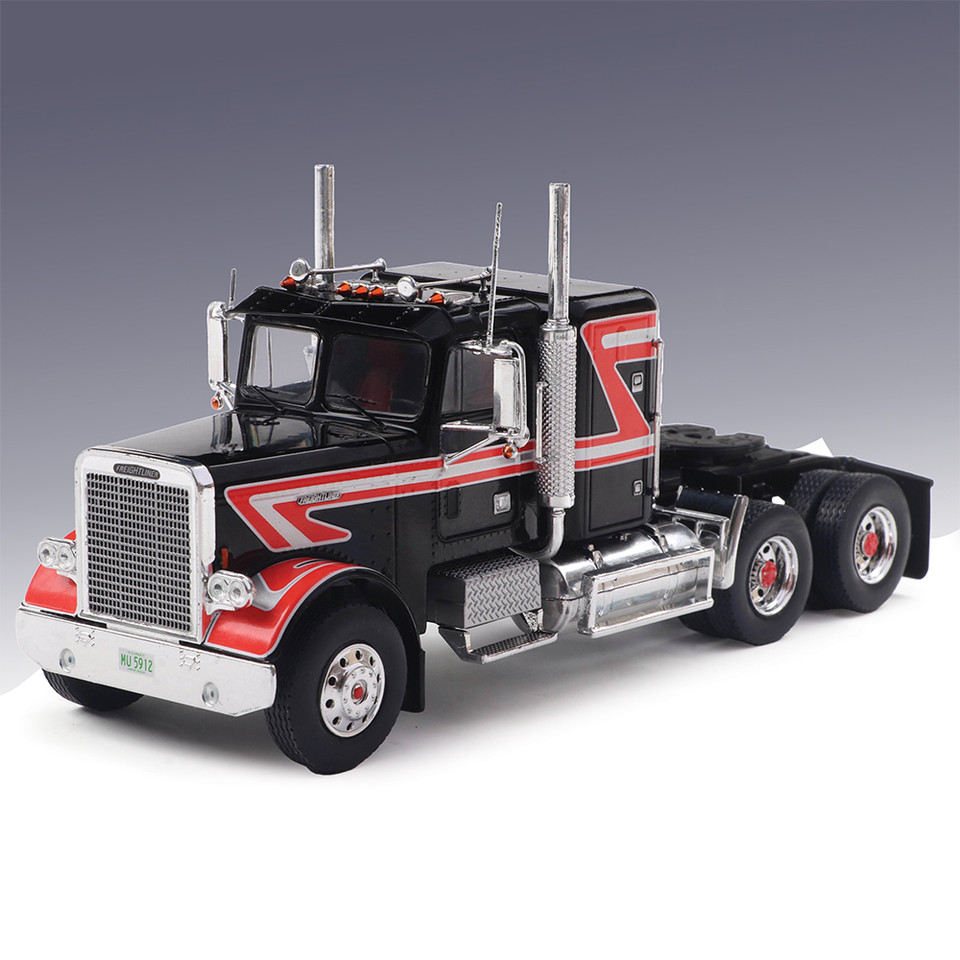 1977 Freightliner FLC 120 64 T - Black & Red 1:43 Scale Diecast Model Truck by IXO Models Main Image