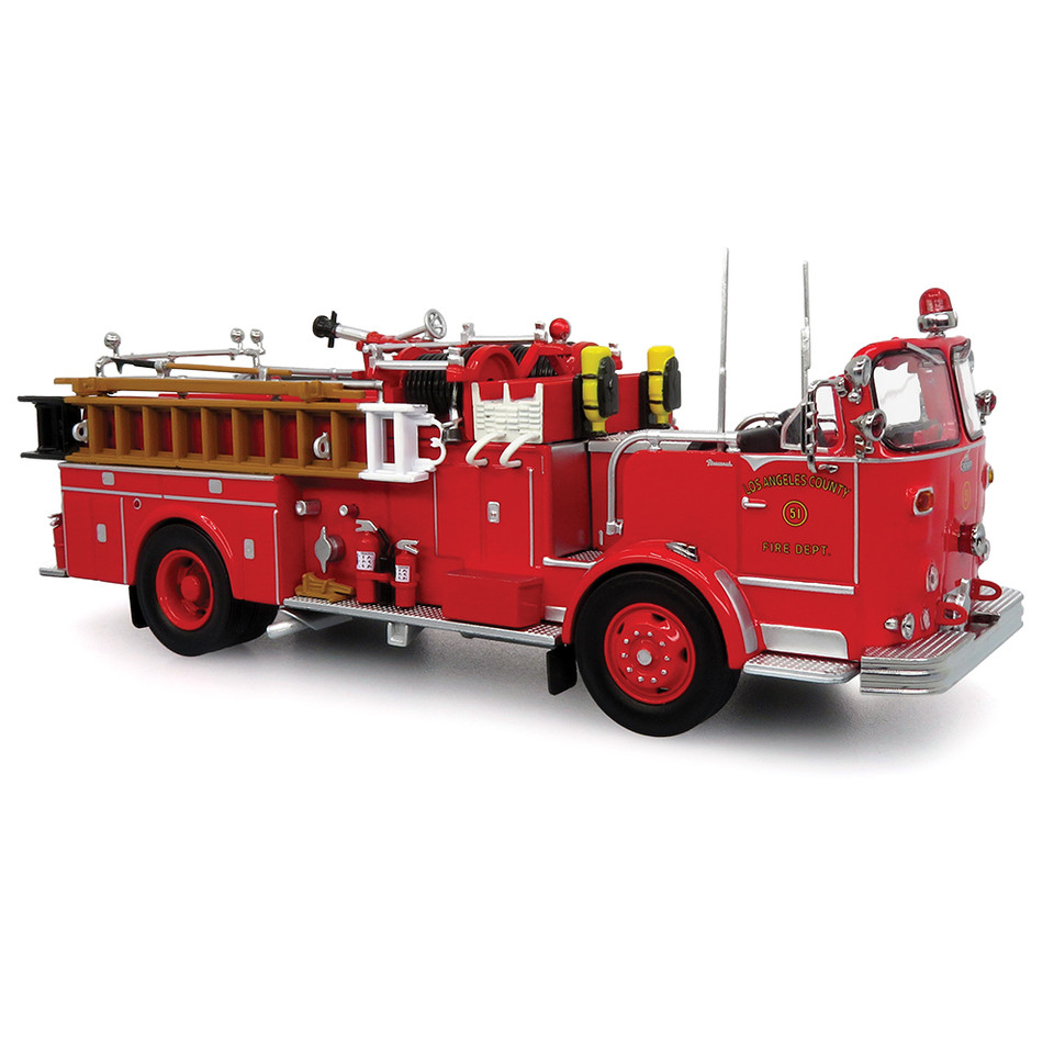 Crown Firecoach: LACOFD Los Angeles County Of | Iconic Replicas 1:50 Scale Diecast Model Fire Truck by Iconic Replicas Main Image