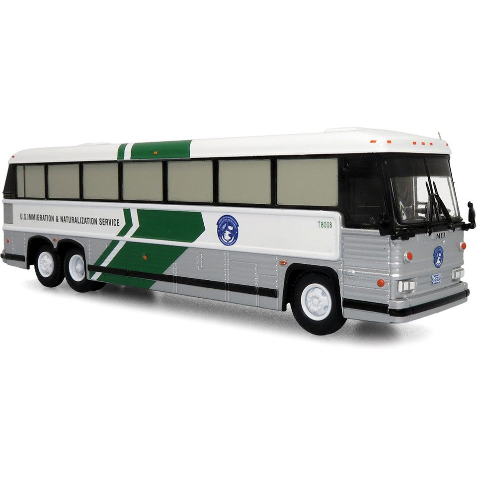 MCI MC-12 Coach: U.S Immigration & Naturalization Service Bus 1:87 Scale Diecast Metal Truck by Iconic Replicas Main Image