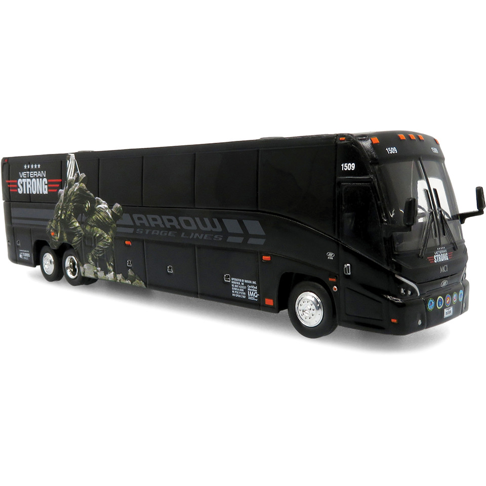 MCI J4500 Coach: Arrow Stage Lines / Veteran Strong 1:87 Scale Diecast Metal Truck by Iconic Replicas Main Image