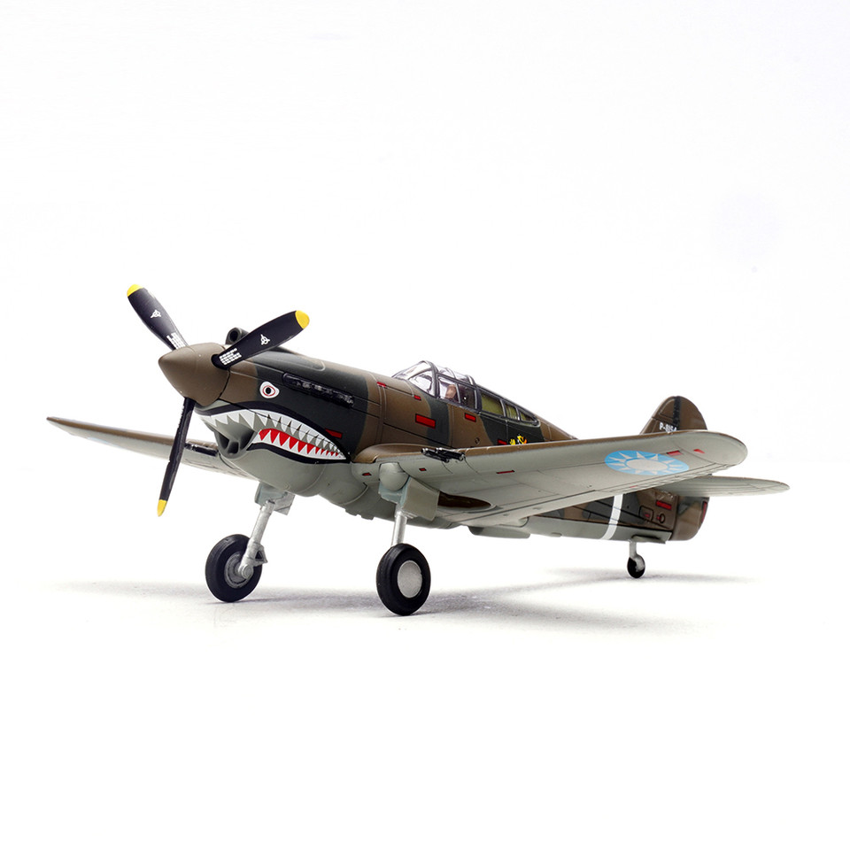 Curtiss P-40B/C Warhawk - White 47 Robert Smith - Hell's Angel Flying Tigers - 1942 1:72 Scale Diecast Plane by Legion Models Main Image