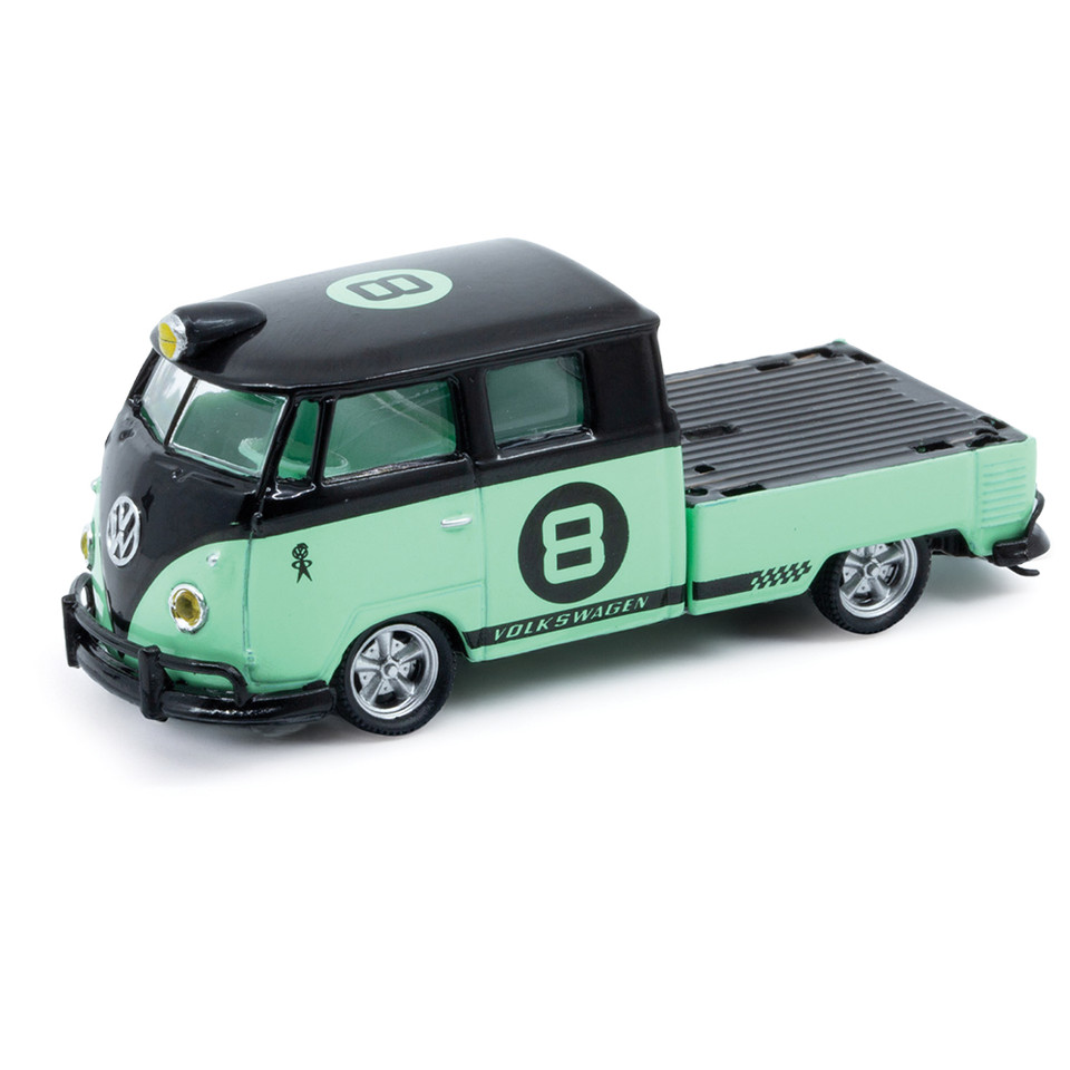 1960 VW double Cab Truck - 8 Ball 1:64 Scale Diecast Model Truck by M2 Machines Main Image