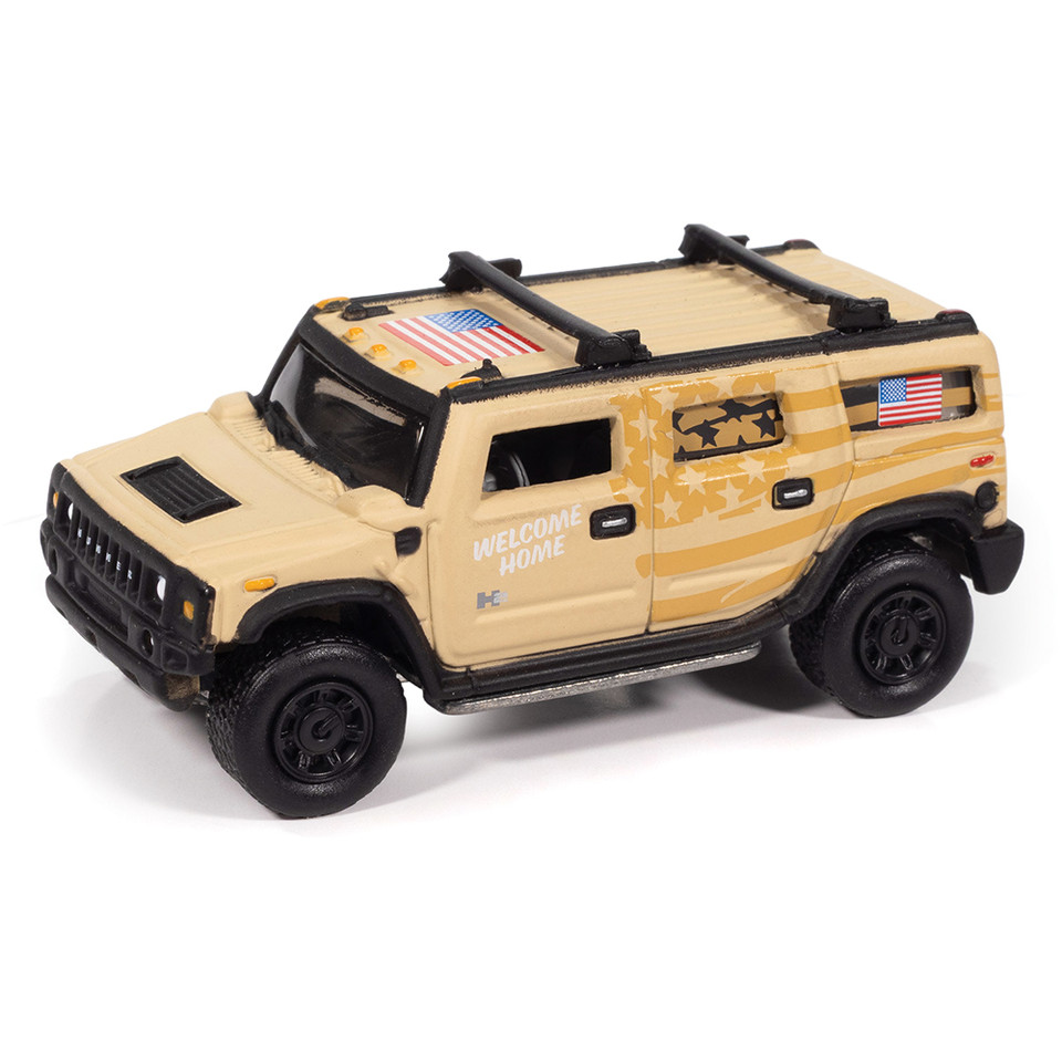 2004 Hummer H2 Wagon Welcome Home Parade Vehicle - Sand 1:64 Scale Diecast Model Truck by Johnny Lightning Main Image