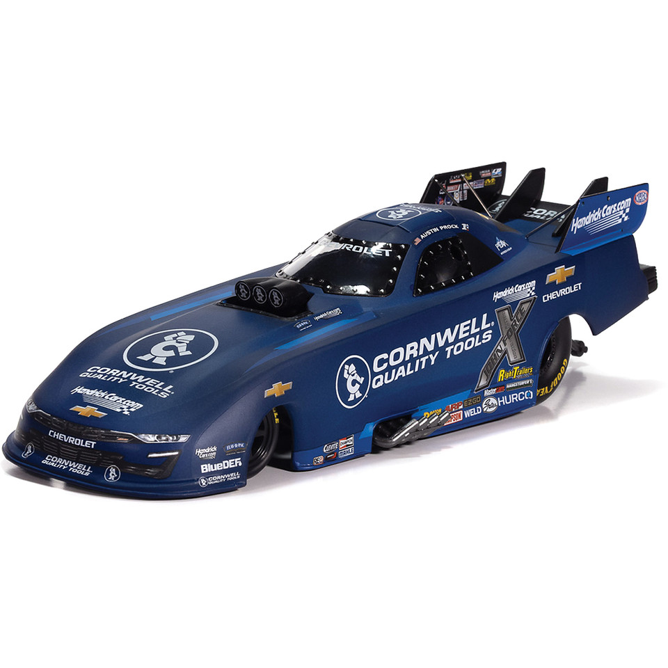 2025 Austin Prock Cornwell Tools Chevy Camaro Funny Car 1:24 Scale Diecast Model Car by Auto World Main Image