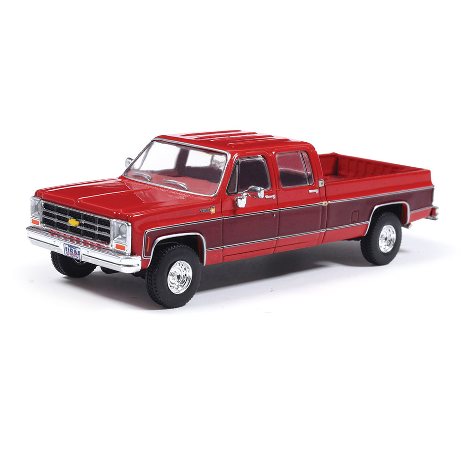 1979 Chevrolet Scottsdale K20 - Carmine Red & Dark Carmine R 1:64 Scale Diecast Model Truck by IXO Models Main Image