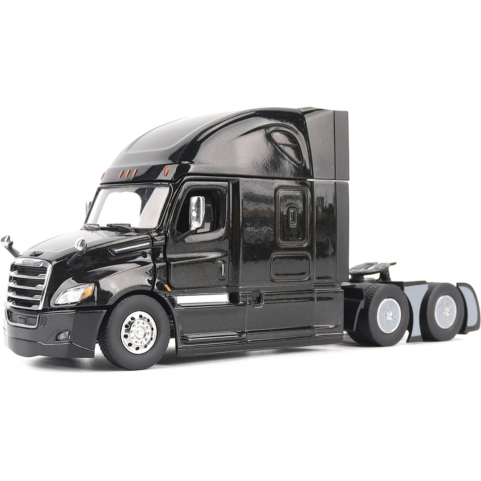 Freightliner Cascadia SBFA Tandem with 72 Sleeper - Black 1:50 Scale Diecast Model Truck by Diecast Masters Main Image