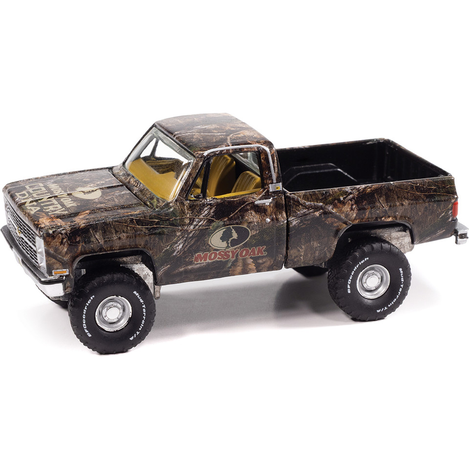1983 Chevy Silverado Mossy Oak  -  Mossy Oak Country DNA Camo 1:64 Scale Diecast Model Truck by Auto World Main Image