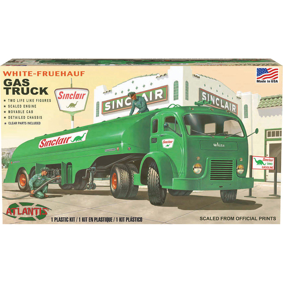 Vintage White Gasoline Truck - Model Kit Main Image