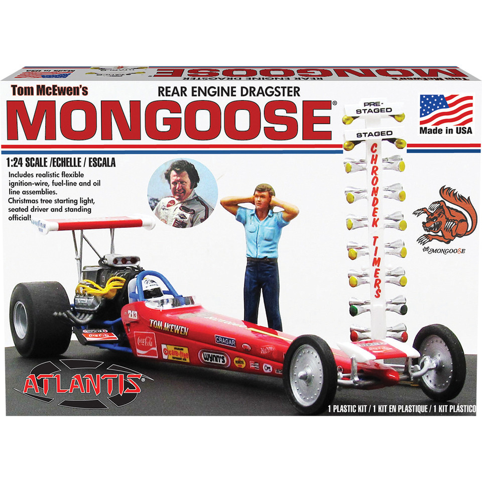 Tom McEwen Rear Engine Dragster - Model Kit 1:24 Scale Plastic Model Kit by Atlantis Models Main Image