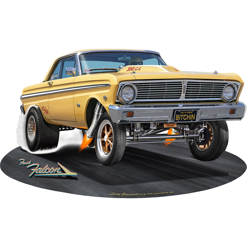 1965 Ford Falcon Gasser Laser Cut Sign  Metal Sign by Vintage Signs Main Image