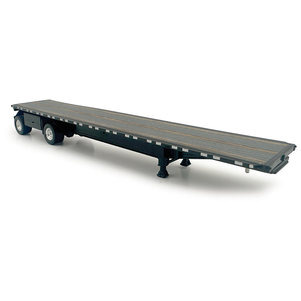 High Boy Spread Axle Flatbed Trailer - Black 1:87 Scale Model Truck by HO Logistics Main Image