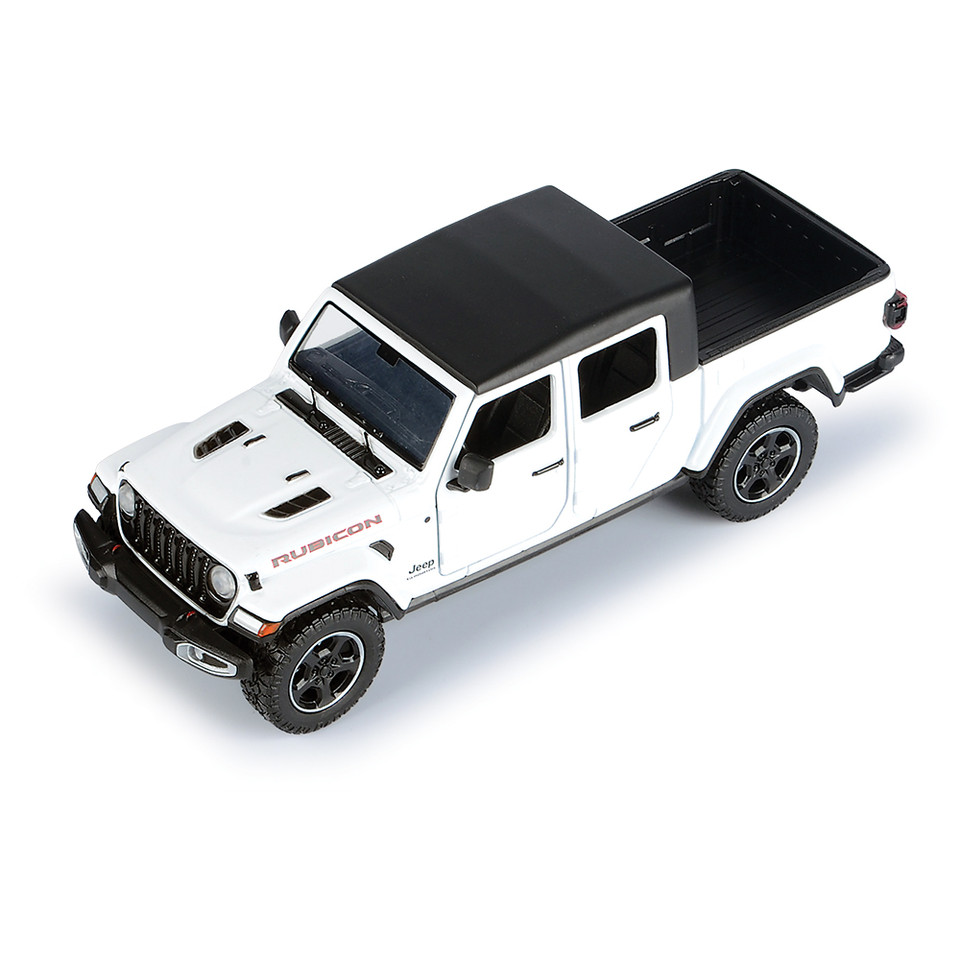Jeep Gladiator Rubicon - Soft Top - White 1:27 Scale Diecast Model Truck by Motormax Main Image