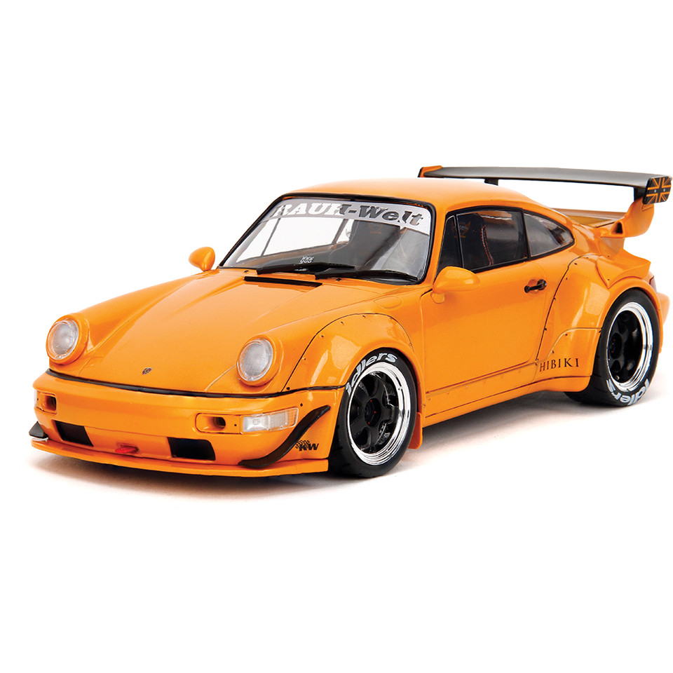 2016 Porsche RWB Hibiki Bodykit - Orange 1:18 Scale Diecast Model Car by Jada Toys Main Image