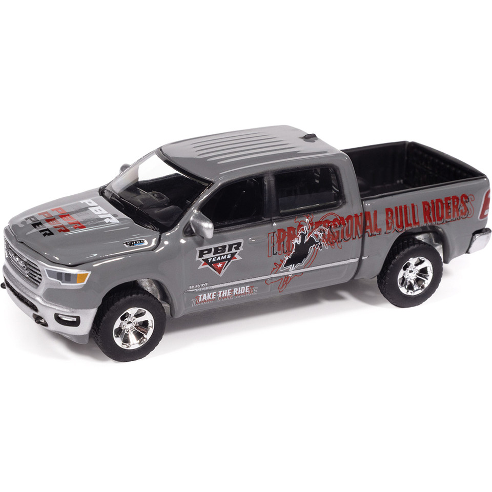 2021 Dodge Ram Limited Edition PBR - Quartz Gray 1:64 Scale Diecast Model Truck by Auto World Main Image