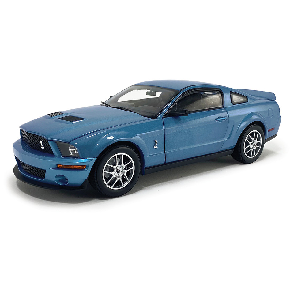 2007 Ford Mustang G.T. 500 - Windveil Blue 1:18 Scale Diecast Model Car by Shelby Collectibles Main Image