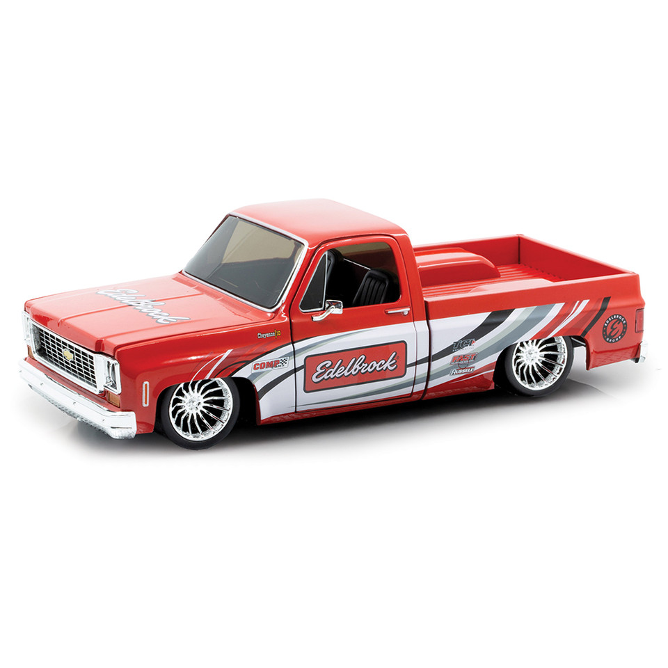 1973 Chevrolet Cheyenne 10 Custom - Edelbrock 1:24 Scale Diecast Model Truck by M2 Machines Main Image