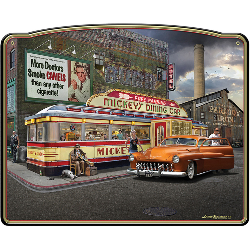 Mickey's Dining Car - Mercury Metal Sign Main Image