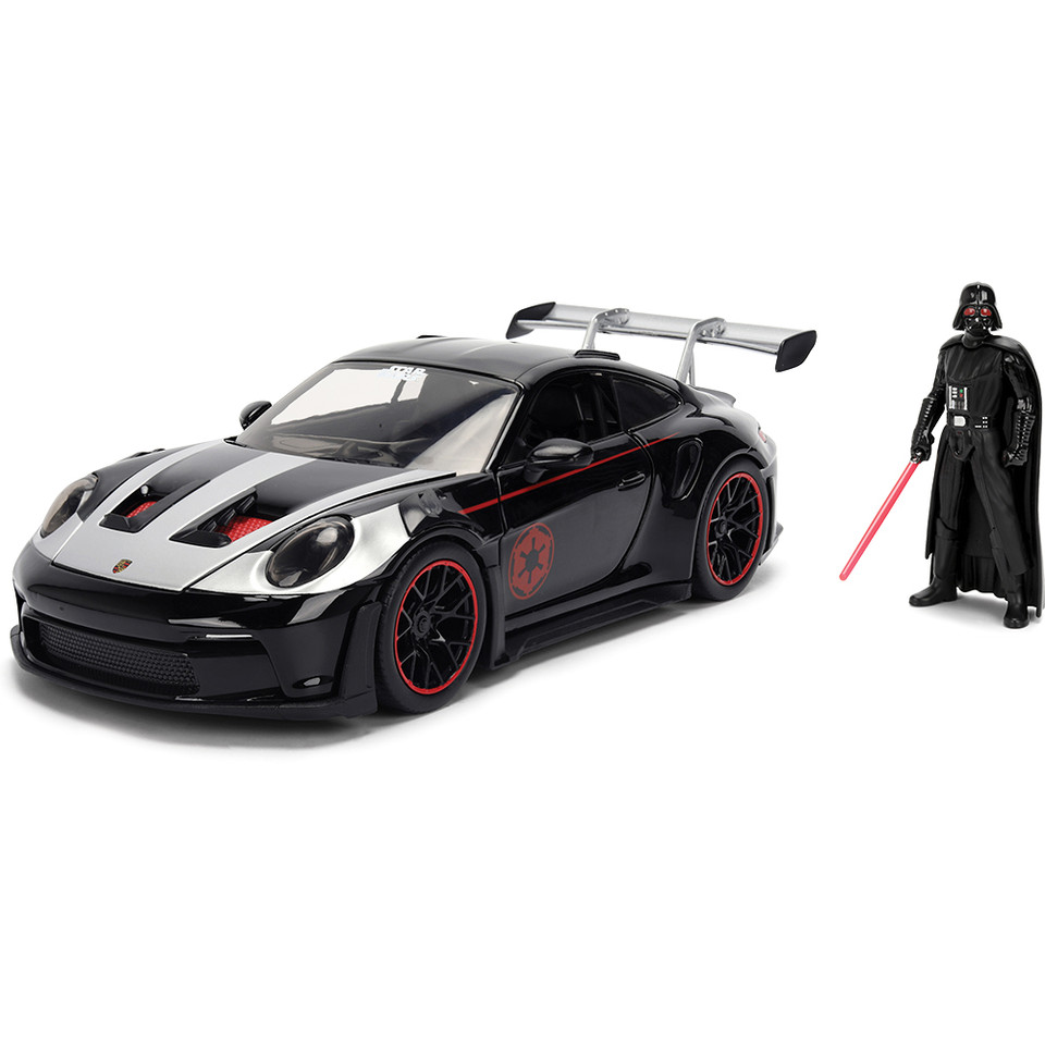 Porsche 911 GT3 RS w/DARTH VADER Figure 1:24 Scale Diecast Model Car by Jada Toys Main Image
