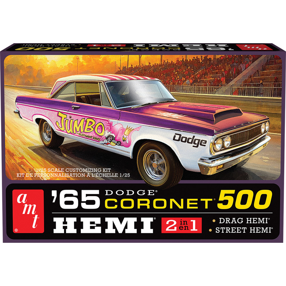 1965 Dodge Coronet 500 Hardtop HEMI 1:25 Scale Model Kit by AMT Main Image