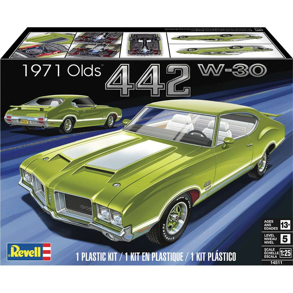 1971 Oldsmobile 442 Coupé - Plastic Model Kit 1:25 Scale Model Kit by Revell Main Image
