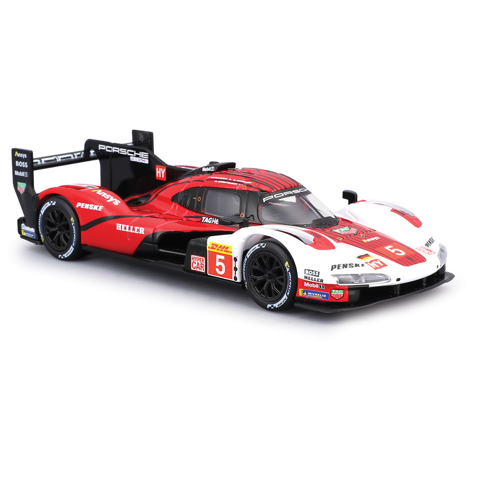 Porsche 963 - White/Red 1:43 Scale Diecast Replica Model by Bburago Main Image