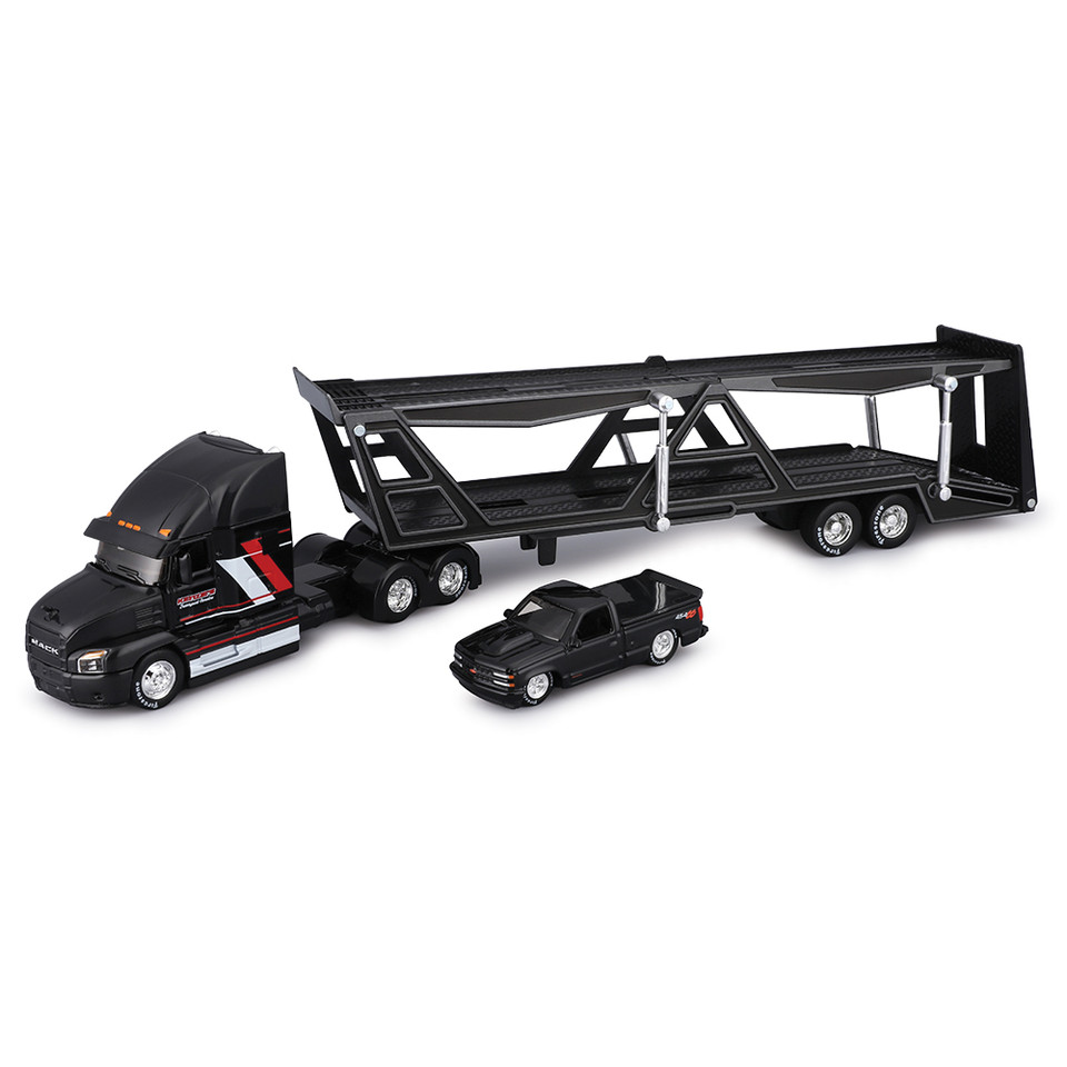 Mack Anthem Transporter + 1993 Chevrolet 454 SS 1:64 Scale Diecast Replica Model by Maisto Main Image