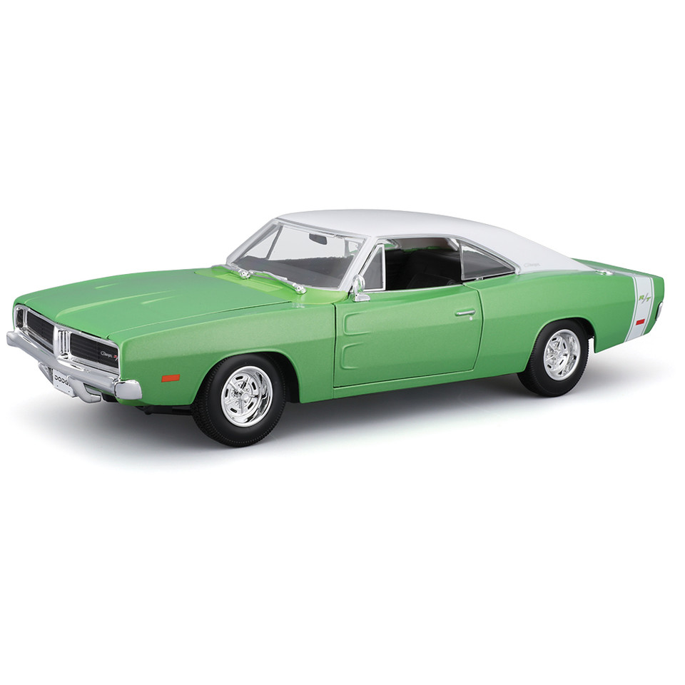 1969 Dodge Charger R/T - Green 1:18 Scale Diecast Model Car by Maisto Main Image