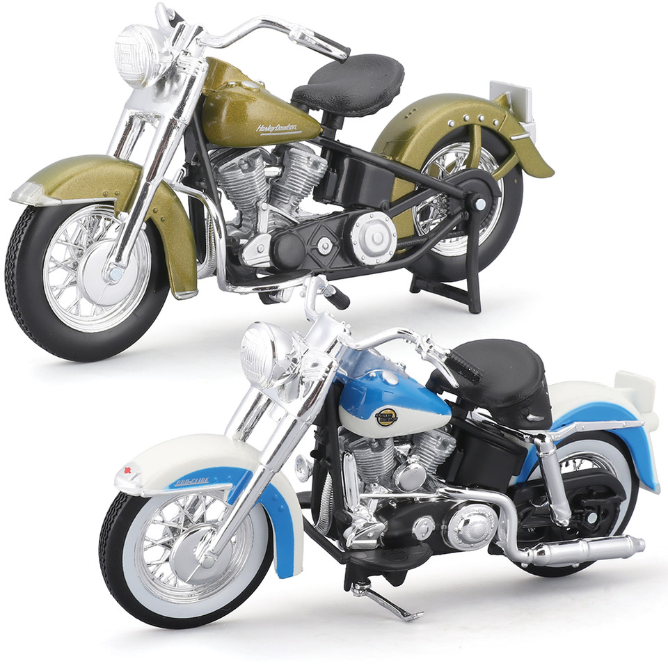 Harley-Davidson Duo 1953 Hydra-Glide + 1958 Duo-Glide 1:18 Scale Diecast Model Motorcycle by Maisto Main Image