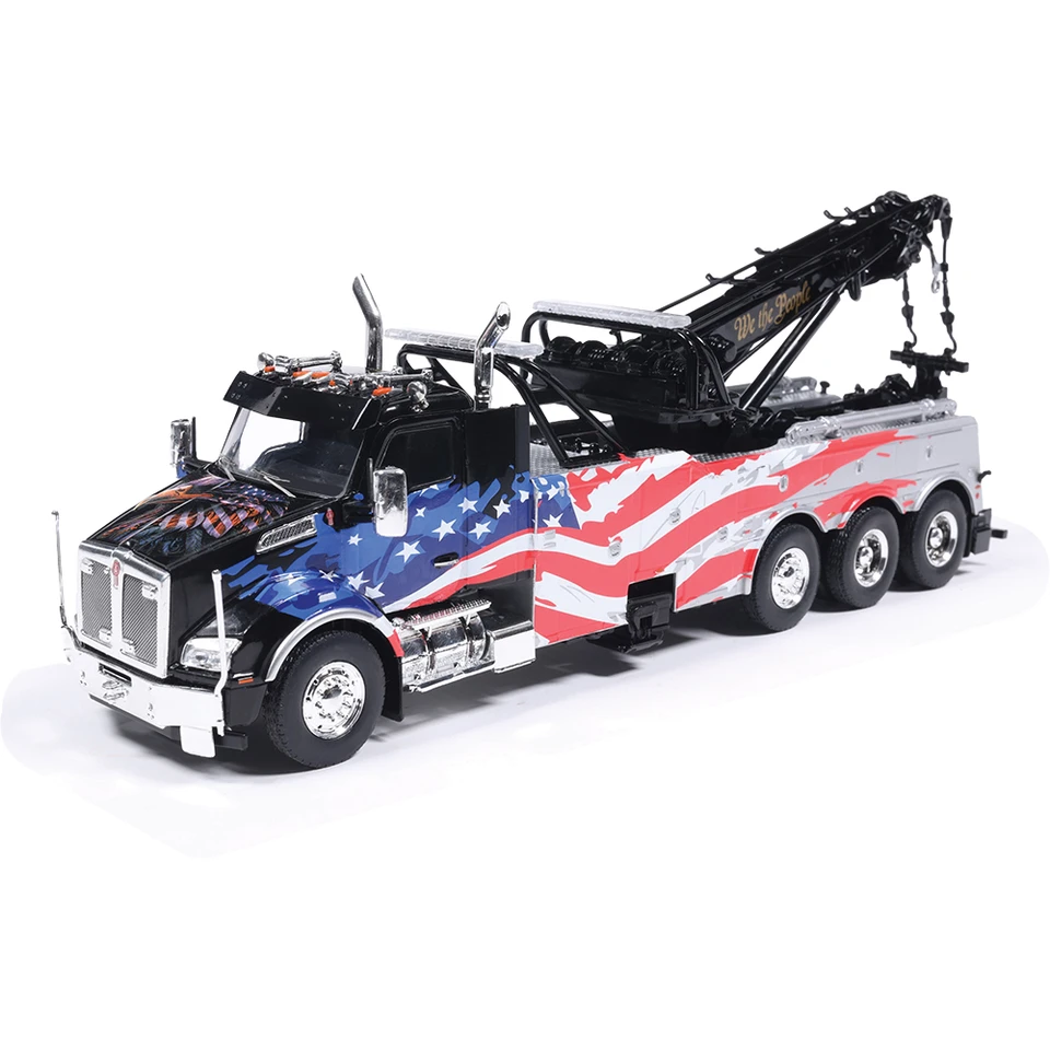 Kenworth T880 Wrecker - Black With American Flag Main Image