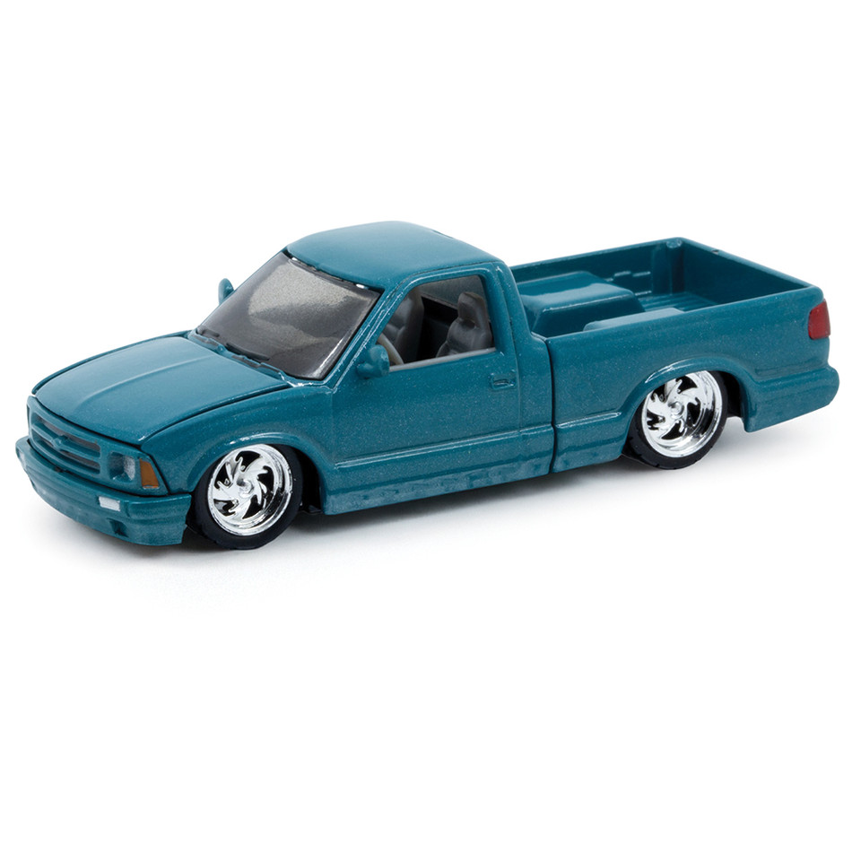 1995 Chevrolet S10 Custom - Teal 1:64 Scale Diecast Model Truck by M2 Machines Main Image