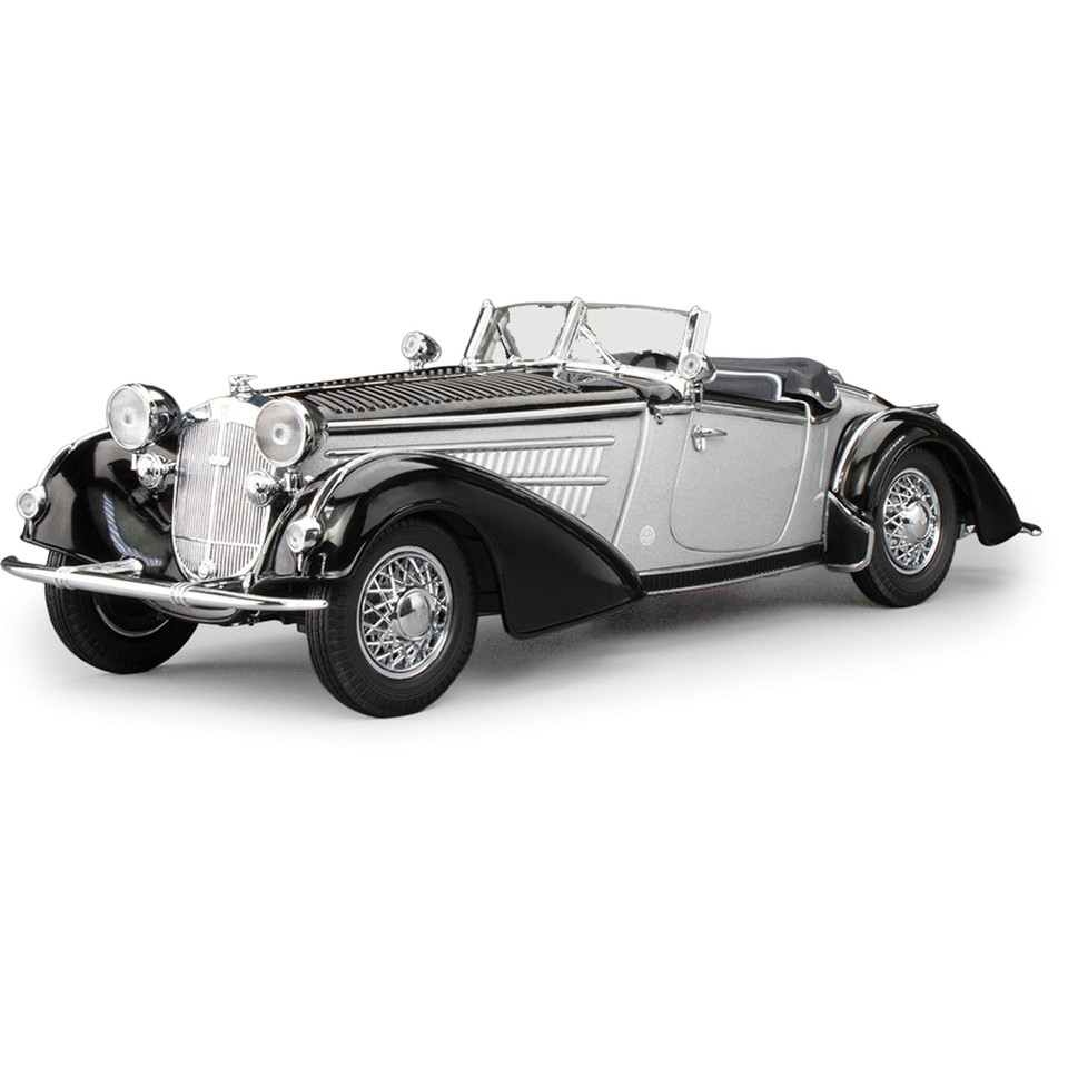 1939 Horch 855 Roadster - Black/Silver 1:18 Scale Diecast Model Car by Sunstar Main Image