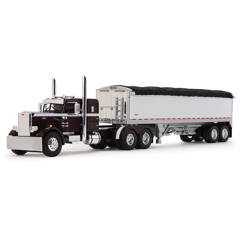 Peterbilt Model 351 36” Sleeper & Wilson Pacesetter Grain Trailer 1:64 Scale Diecast Model Truck by Diecast Promotions Main Image