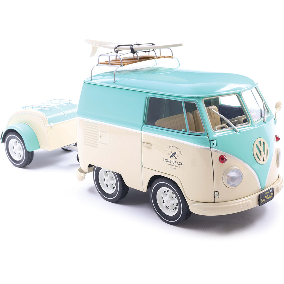 2024 Cool Combi - Mint Green & White 1:18 Scale Diecast Model Truck by Solido Main Image