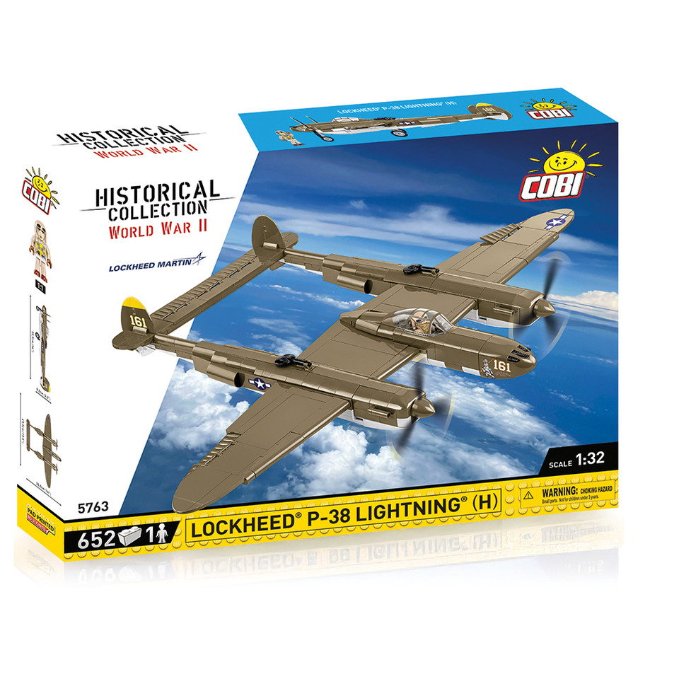 Lockheed P-38 Lightning (H) Fighter Building Brick Set 1:32 Scale  by Cobi Toys Main Image